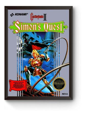 Imagem de Quadro Capa Castlevania 2 Nintendinho Poster Moldurado