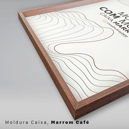 Imagem de Quadro Color Card Pirate Black 86x60 Caixa Marrom Moldura Caixa, Marrom Cafe