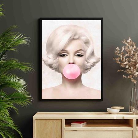 Imagem de Quadro com Moldura e Vidro Marilyn Monroe
