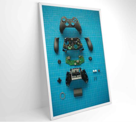 Quadro Poster Decorativo Exclusivo Controle Xbox 360.