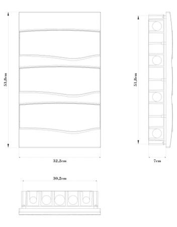 Quadro de Distribuição de Embutir 36 DIN ou 24 NEMA Tramontina com Porta Transparente Imagem de Quadro de Distribuição de Embutir 36 DIN ou 24 NEMA Tramontina com Porta Transparente