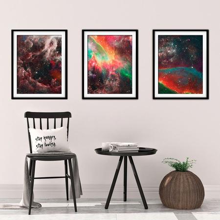 Imagem de Quadro decor canvas 45x96 universo colorido mod 220