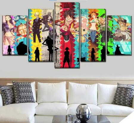 Quadro One Piece Anime Abertura Decorativo A4 23x33cm em Promoção