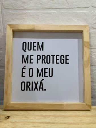 Imagem de Quadro decorativo 30 X 40 Quem me protege e meu Orixá