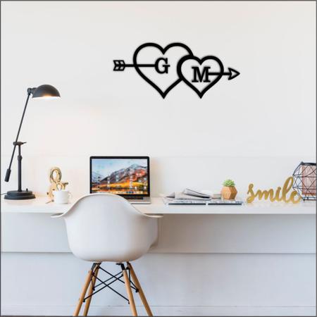 Quadro Decorativo 3D Corações Personalizados - Inove Papéis de Parede - Quadro  Decorativo - Magazine Luiza