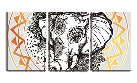 Imagem de Quadro Decorativo 45x96 mandala elefante indiano