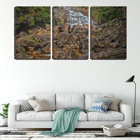 Imagem de Quadro Decorativo 80x140 cachoeira pequena nas pedras