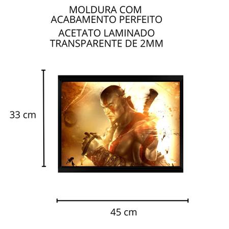 Quadro Decorativo God Of War 3 com Moldura A3