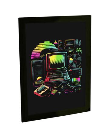 Imagem de Quadro Decorativo A4 Video Game Retro Anos 80