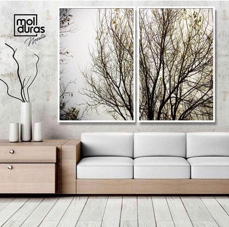 Imagem de Quadro Decorativo  Árvore Folhas Secas Molduras Marilia