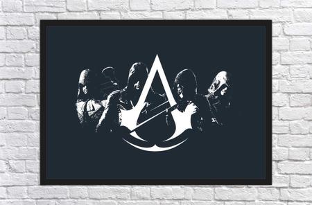 Imagem de Quadro Decorativo Assassins Creed Games Jogos Geek Decorações Com Moldura G05