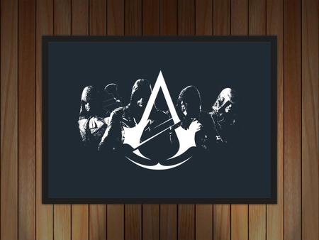 Imagem de Quadro Decorativo Assassins Creed Games Jogos Geek Decorações Com Moldura G05