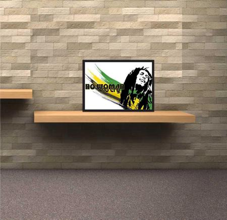 Imagem de Quadro Decorativo Bandas Bob Marley Reggae Com Moldura Salas e Quartos G05