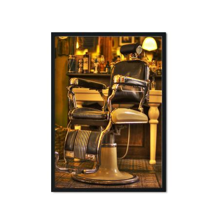 Imagem de Quadro decorativo Barbearia Barbershop Cadeira Salão Escritório 43x63cm