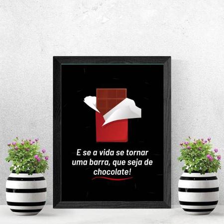 Imagem de Quadro Decorativo Barra De Chocolate 33x24cm