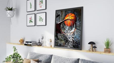 Quadro Decorativo Esporte Jogos Bola Cesta Basquete