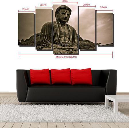 Imagem de Quadro Decorativo Buda 5 Peças