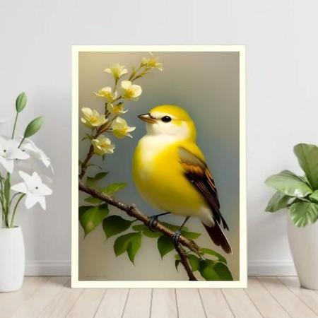 Imagem de Quadro Decorativo Canarinho Amarelo 33X24Cm