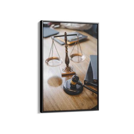 Imagem de Quadro Decorativo Canvas Balança da Justiça para Escritório de Advocacia Advogado Juiz
