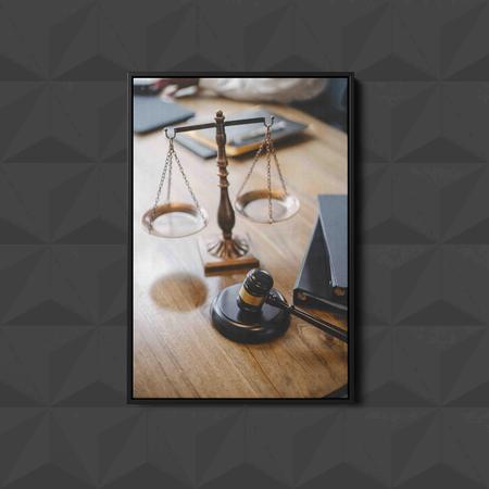 Imagem de Quadro Decorativo Canvas Balança da Justiça para Escritório de Advocacia Advogado Juiz