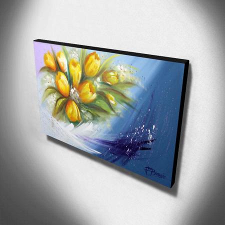 Imagem de Quadro Decorativo Canvas Floral 60x105cm-QF9