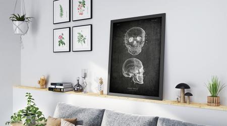 Imagem de Quadro Decorativo Caveira Cranio Humano Desenho Arte