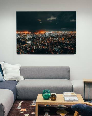 Imagem de Quadro Decorativo Cidade Noturna Canvas 50x70 - Foto Paulista