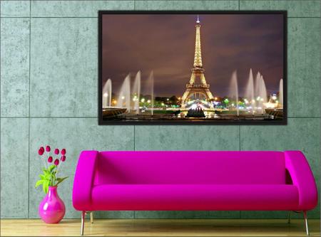 Imagem de Quadro Decorativo Cidade Paris Torre Eiffel Salas Decorações Com Moldura TT13