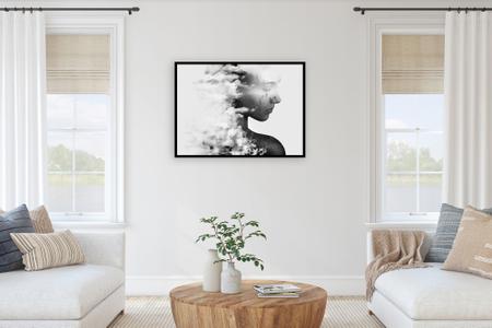 Imagem de Quadro Decorativo Cloud and Woman 50 cm x 70 cm