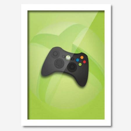 Imagem de Quadro Decorativo Controle de Xbox360 33cmx24cm Los Quadros Branco