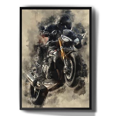 Quadro Decorativo Desenho Moto Trumph Speed Triple - Tribos - Quadro  Decorativo - Magazine Luiza