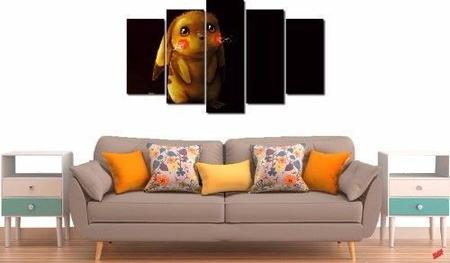 Quadro Decorativo Desenho Pikachu 5 Peças - Quadros Decorativos - Quadro  Decorativo - Magazine Luiza