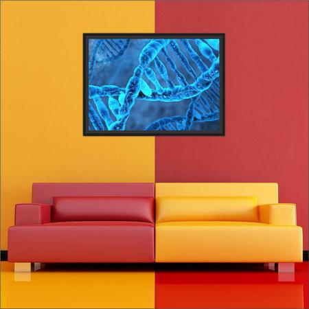 Imagem de Quadro Decorativo Dna Biologia Medicina Farmácia Decorações Com Moldura