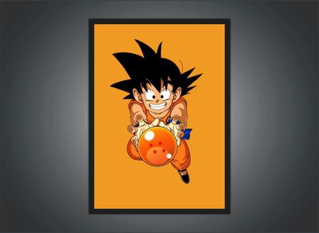 Quadro Dragon Ball Vegeta Anime Desenho Com Moldura G012