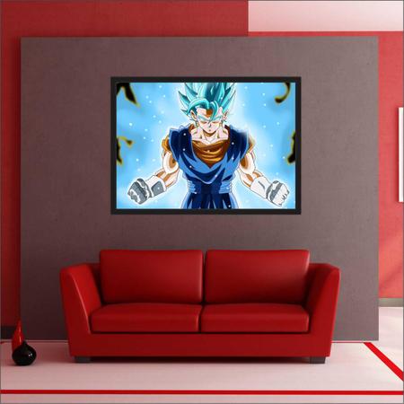 Quadro Decorativo Dragon Ball Goku Desenho Anime Salas Quartos Decorações  Com Moldura G01