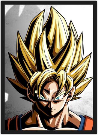 Quadro Decorativo Dragon Ball Goku Desenho Anime Com Moldura G01