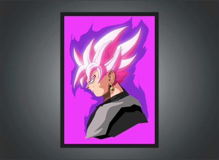 Imagem de Quadro Decorativo Dragon Ball Goku Desenho Anime Com Moldura G06