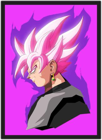 Quadro Decorativo Dragon Ball Goku Desenho Com Moldura G09