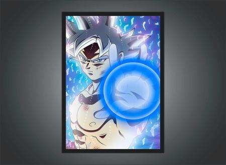 Quadro decorativo poster Goku preto e branco desenho