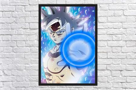 Quadro Decorativo Dragon Ball Goku Desenho Com Moldura G12