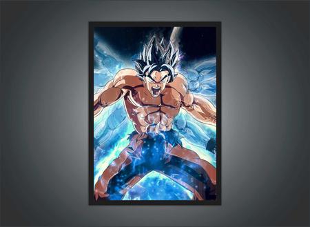 Quadro Decorativo Dragon Ball Goku Anime Desenho Com Moldura