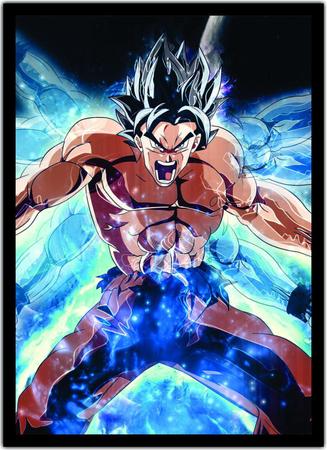 Quadro Decorativo Dragon Ball Goku Anime Desenho Com Moldura