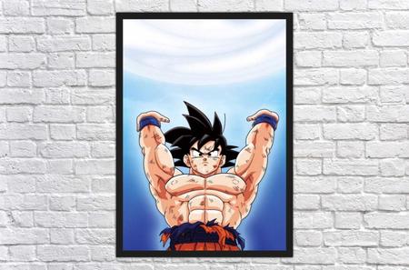 Quadro Decorativo Dragon Ball Goku Genki Dama Desenho Anime Com