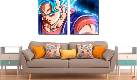 Quadro Decorativo Dragon Ball Goku Super Sayajin 2 Peça M23