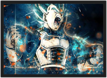 Quadro Decorativo Dragon Ball Vegeta Desenho Anime Salas Quartos Decorações  Com Moldura G02