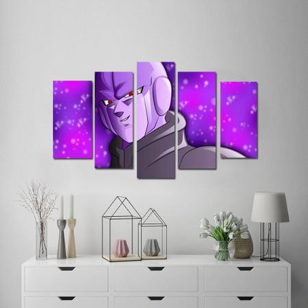 Quadro Decorativo Dragon Ball Goku Super Sayajin 5 Peças