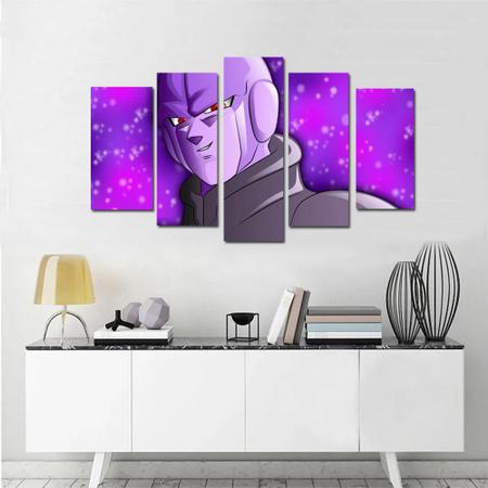 Quadro Dragon Ball goku super sayajin 5 Peças Para Sala