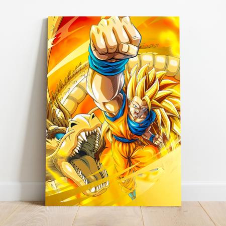 Quadro Decorativo Dragon Ball Z Goku Super Sayajin 5 Peças M15