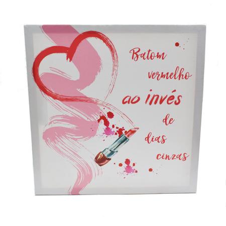 Quadro Decorativo Em Tela 30 X 30Cm Frase Se Não Puder - Arte