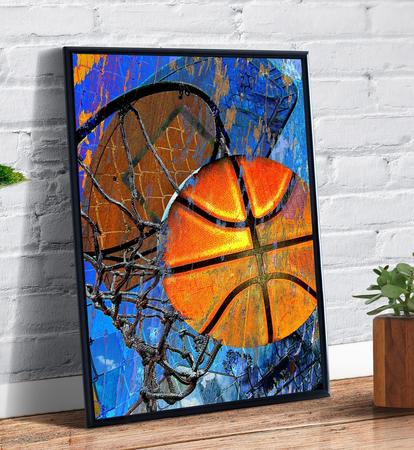 Quadro Decorativo Esportes Basquete Basquetebol Bola Jogos Quartos Lojas  Salas Com Moldura RC172 - Vital Printer - Quadro Decorativo - Magazine Luiza